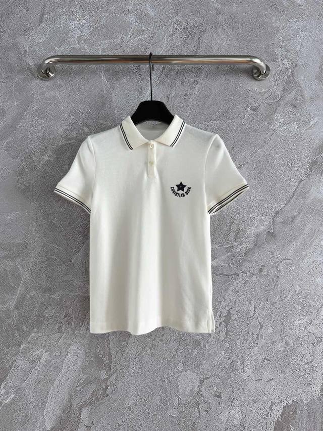 In stock Model No. 1P The Lucky Star Polo shirt is made of cotton pique, with lu