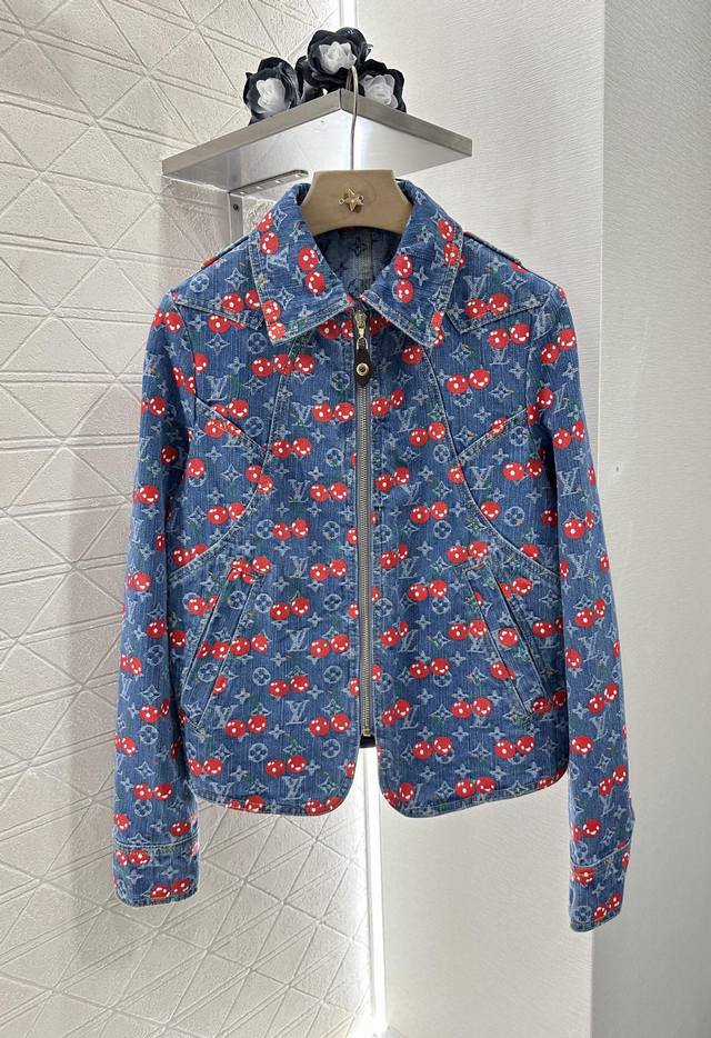 P290Louis Vuitto*2025 new arrivals jacquard denim jacket shorts set CustomizedYb