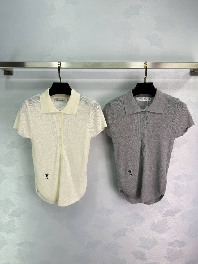 Dio*25 Spring and Summer new embroidered sweater, slim and elegant, versatile an
