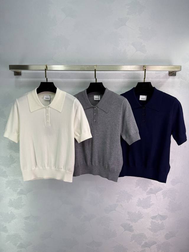 Bu* 2025 Spring and Summer latest series! Lapel knitted short sleeves! Minimalis