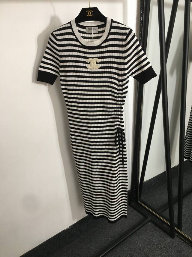 Style No. 20253730 Chane* new Chanel logo embroidery side drawstring slim stripe