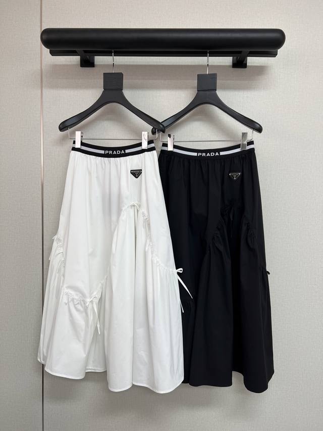 High Quality Pard*25 New Summer Half Skirt Small Bowknot with High Ribbon Waistl