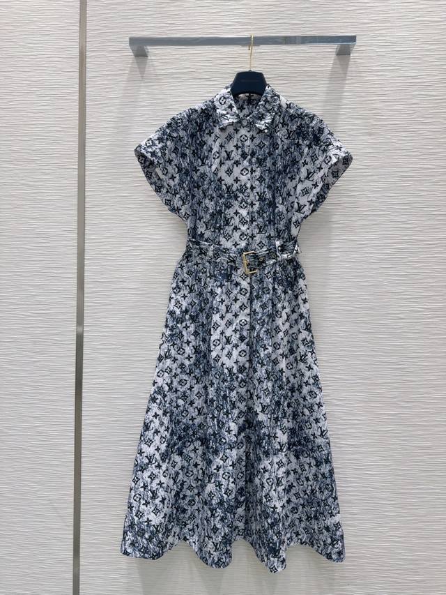 Louis Vuitto* 2025Ss new printed dress is fashionable, low-key, elegant and luxu