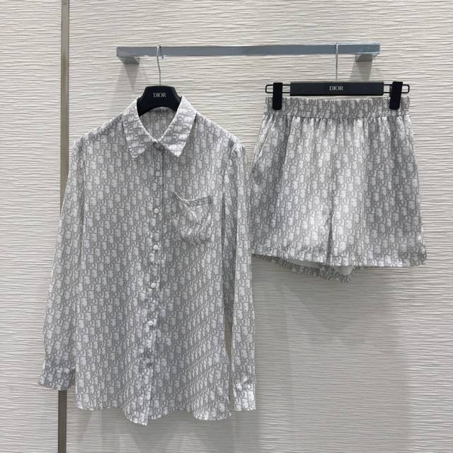 Christian Dio* 2025Ss new shirt set slightly transparent, looming, fashionable,