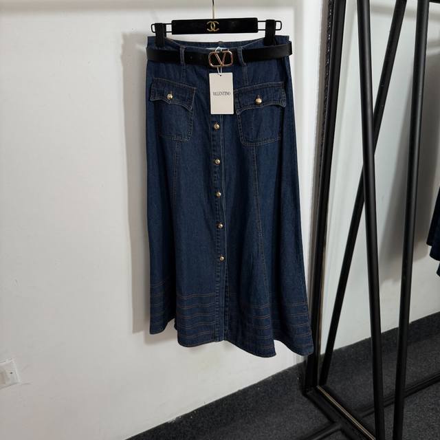 Style No. 20253679 Valentin* new custom gold button single-breasted high waist s