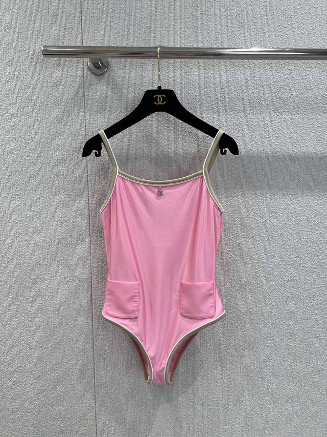Chane* 25Ss Spring and Summer new color-contrast sling swimsuit | Exclusively de