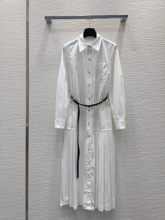 Louis Vuitto* 2025Ss new shirt dress Low-key luxury Three-dimensional tailoring