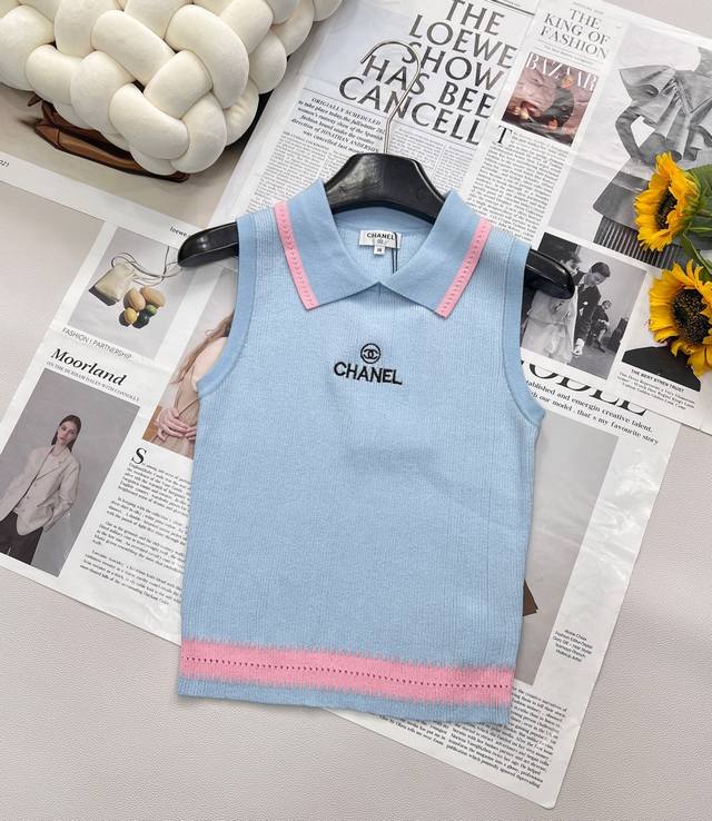 Chanel Logo Embroidered Sweater Vest A perfect encounter of elegance and refinem