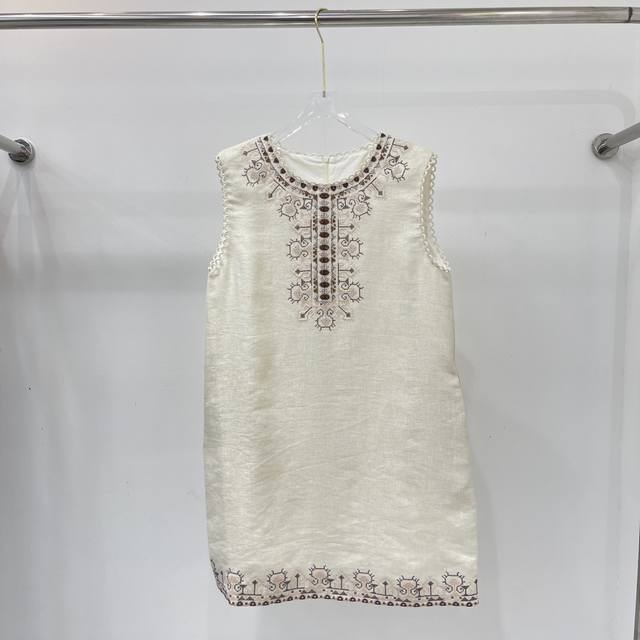 New fashion sleeveless dress, made of imported Tencel linen fabric, high quality