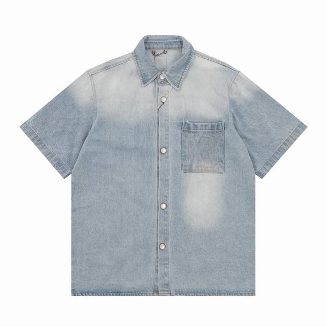 Louis Vuitton logo denim short-sleeved jacket Size: S-Xl