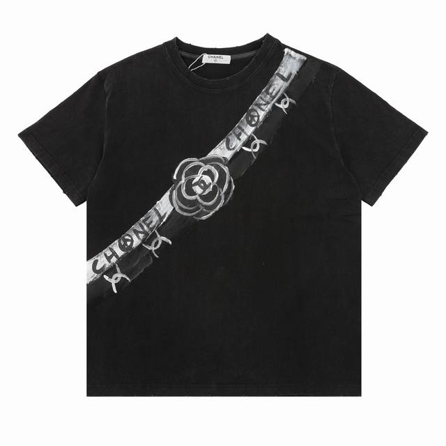 Chanel Chanel hand-painted graffiti short-sleeved T-shirt Size: SL
