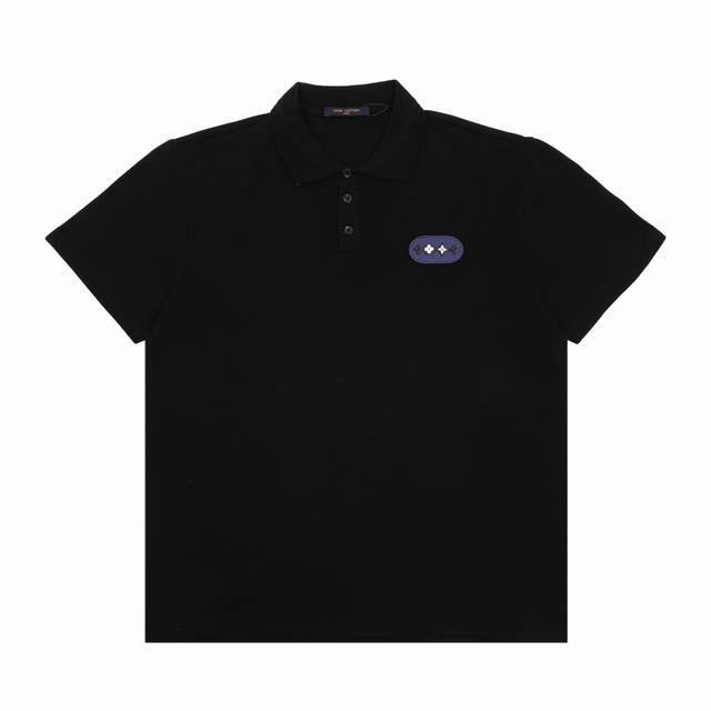 Louis Vuitton short-sleeved polo shirt with three-flower embroidered logo Size: