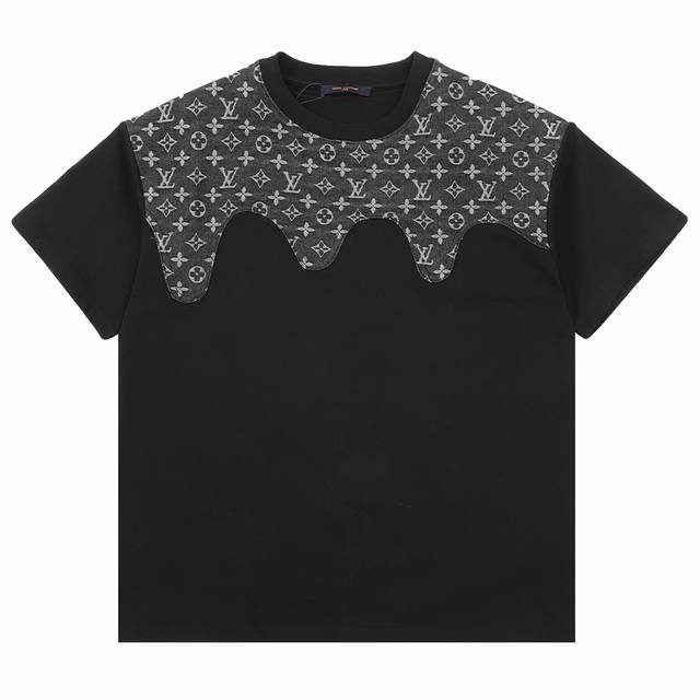 Louisvuitton Louis Vuitton monogram stitching round neck short-sleeved T-shirt S