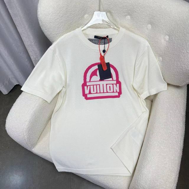 Louis Vuitton*Louis Vuitton Lv cherry blossom pink four-leaf clover print short-