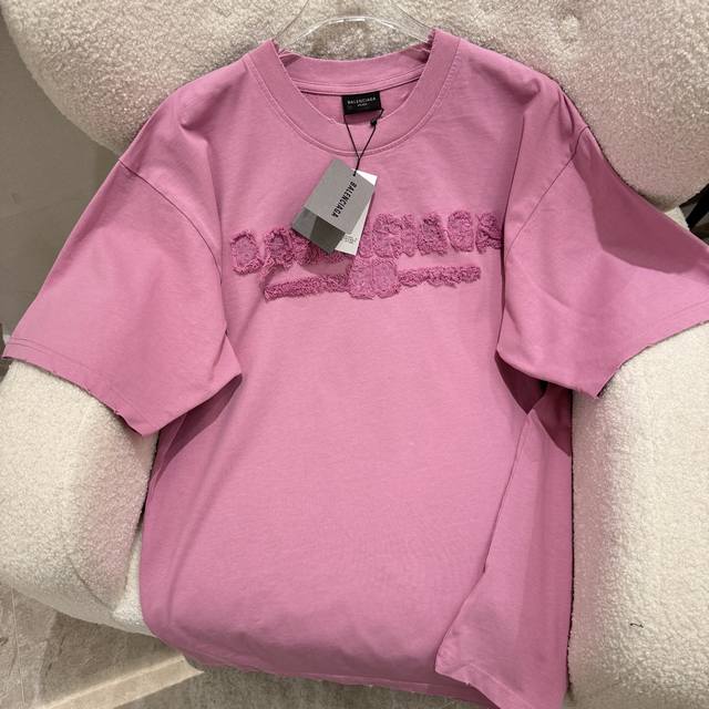 Balenciaga Balenci*Ga Paris #2025 new letter logo chest patch embroidery washed