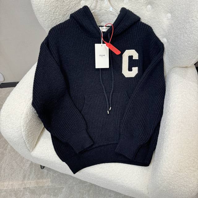 Celine Ce24Fw new autumn and winter C letter embroidery fashionable casual warm