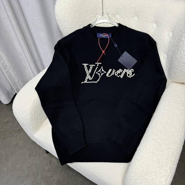 Louis Vuitton 1V* Louis 24 new Pharrell pearl letter sweater Lv Lovers logo and