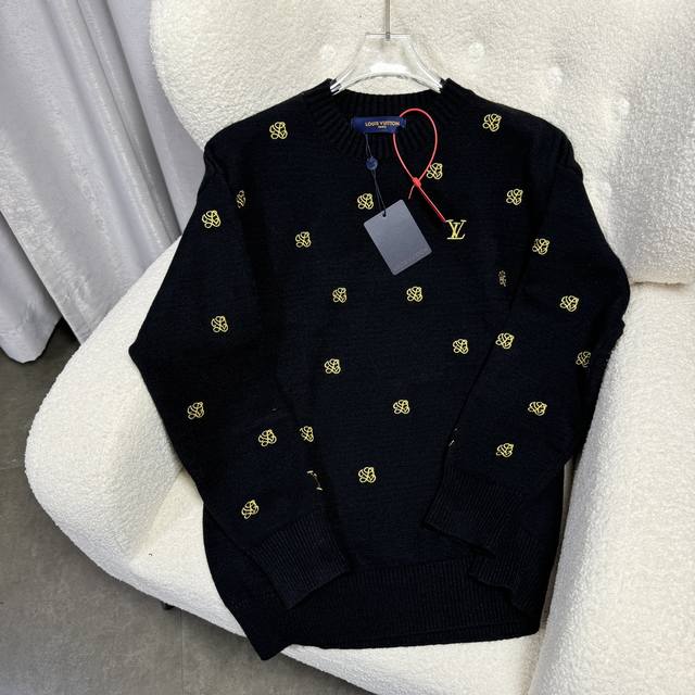 Louis Vuitton 1*V24 New autumn and winter full flower and print embroidered knit