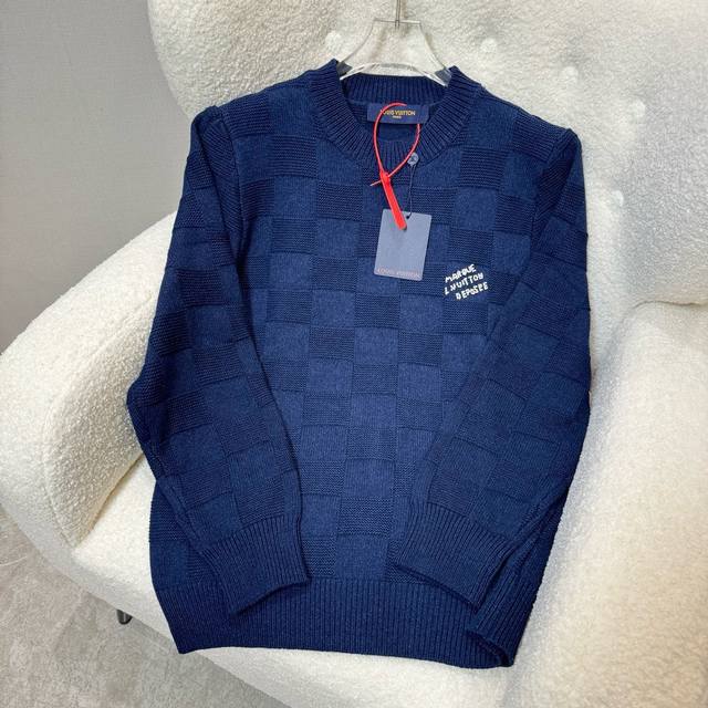 Louis Vuitton Lv Louis Vuitton Ss big element classic checkered embroidery white