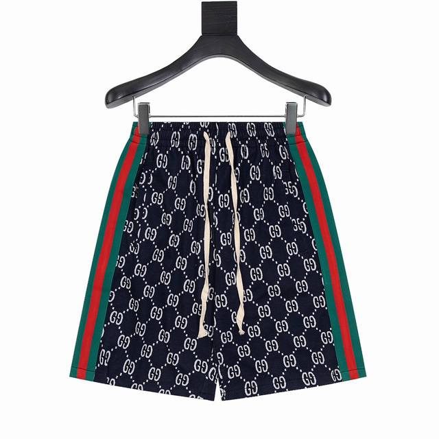 Gucci classic full print jacquard shorts Original custom cotton jacquard fabric