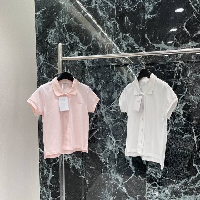 Dawang 2025 summer new style lapel short-sleeved button-down top with two colors