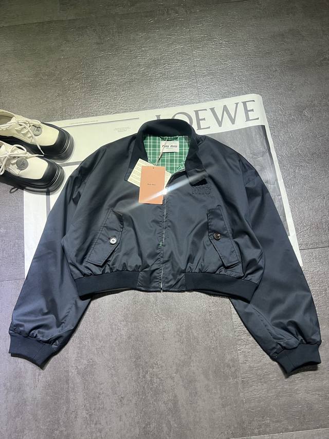 Pp Miumi*MiaoMiao new women's letter zipper jacket, customized lining, same jack