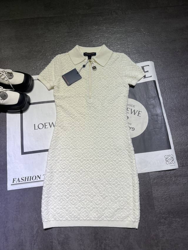 Pp original development L**V Louis Vuitton women's dress wool cotton Monogram fl
