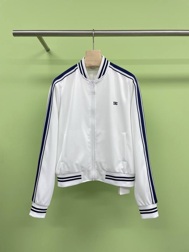 Celine 2025 new sports jacket, American baseball jacket. With the cool autumn br