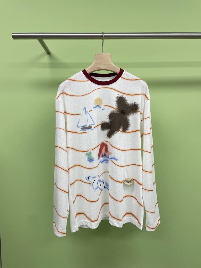 Cheer U Spring and Summer Beach Party Striped Sunscreen Long Sleeve T-shirt, the