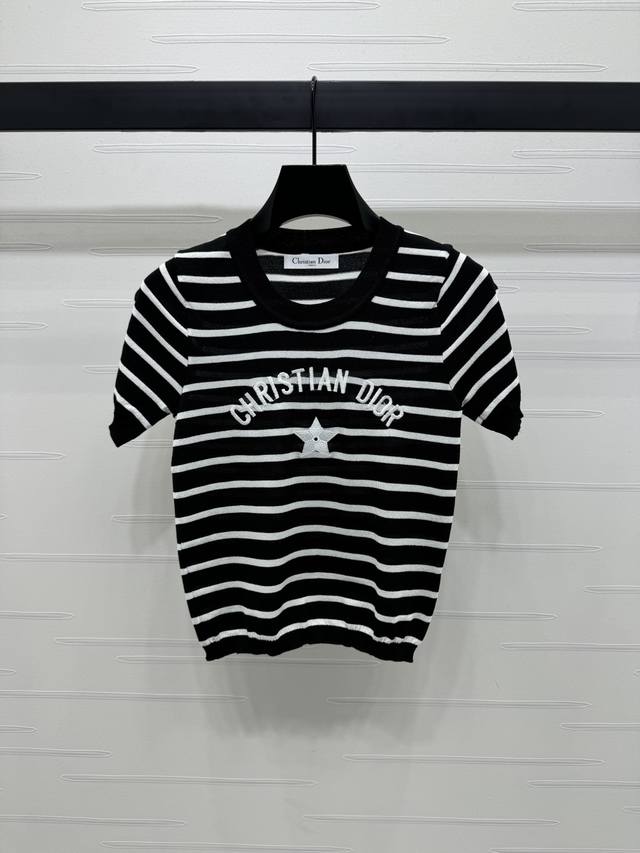 New original high-end quality Dio* 2025 spring and summer new series! Striped kn