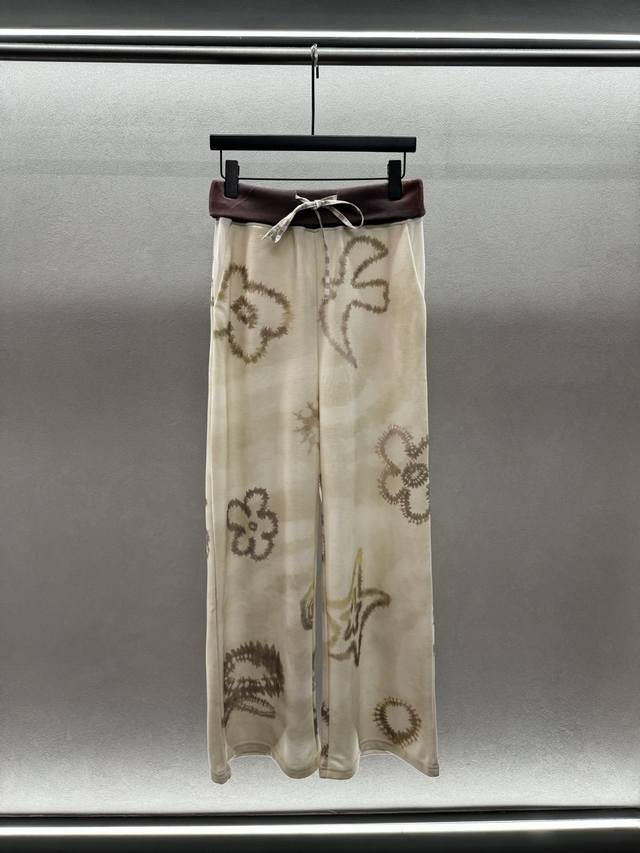 2680 Spring And Summer ! Squar*E Circle, contrasting color shake wide-leg pants,