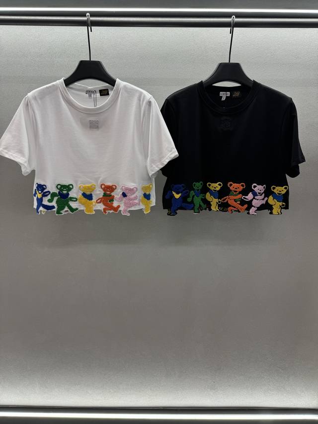 2680 Spring And Summer ! Loew*, colorful bear T-shirt, cute dancing plush bear,