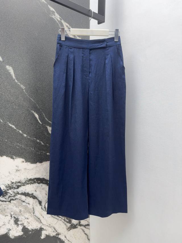 Max 25Ss New arrival in spring and summer Retro old money style linen high waist