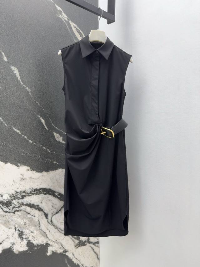 Loe 25Ss Spring and summer new arrival asymmetrical drape sleeveless dress with