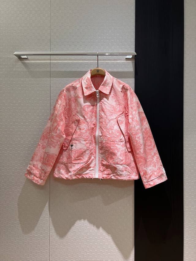 New Recommendation Classic Jouy Jacquard Lapel Jacket Cd Bee Embroidery Loose Pr