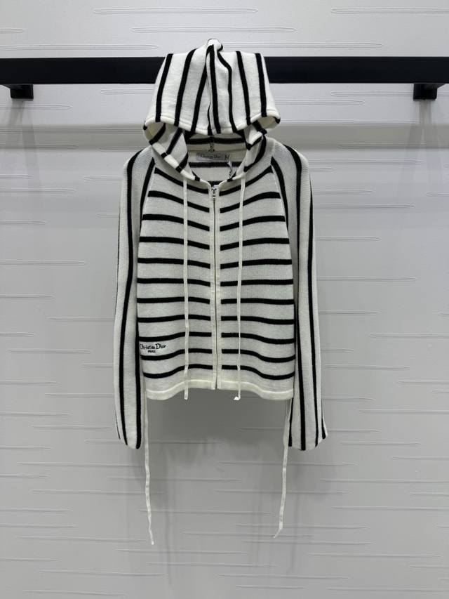New original high-end quality Dio* 2025 early autumn new series! Striped hooded