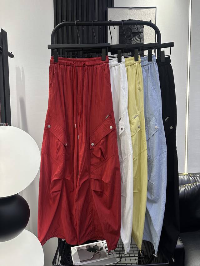 Balenciaga new summer thin casual pants American retro street dance oblique larg