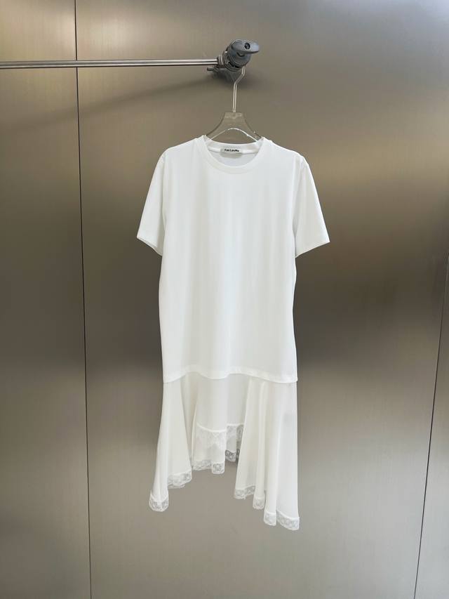New models on sale 2025 spring and summer new style hem splicing lace loose dres