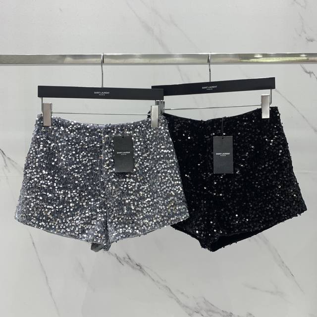 Shengjia sequin shorts Customized three-dimensional sequin embroidery fabric Thr