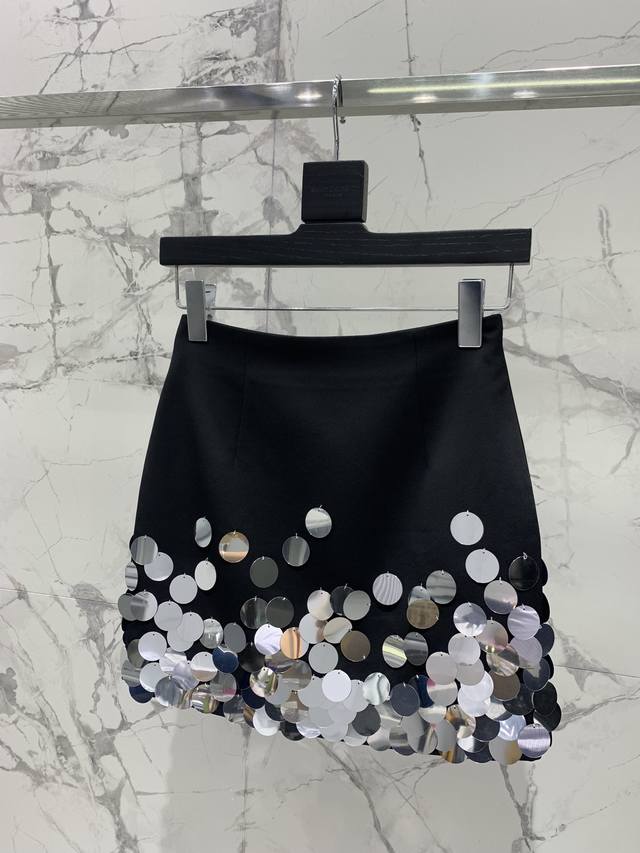 Saint Family's new handmade sequin skirt . Made by the handmade workshop. . The