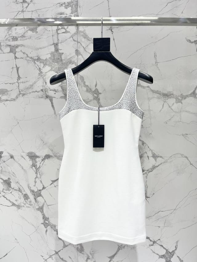 Saint Family Early Spring New Series Crystal Embellished Plain Mini Suspender Dr