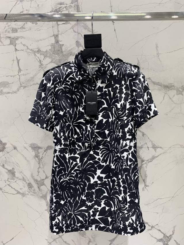 Holy Family 2025 Holiday Plant Silhouette Dress Ysl black and white plant print