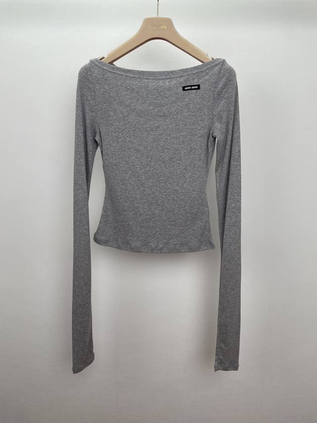 Miu 25Ss standard one-shoulder mask Tt Softer and more comfortable knitted fabri