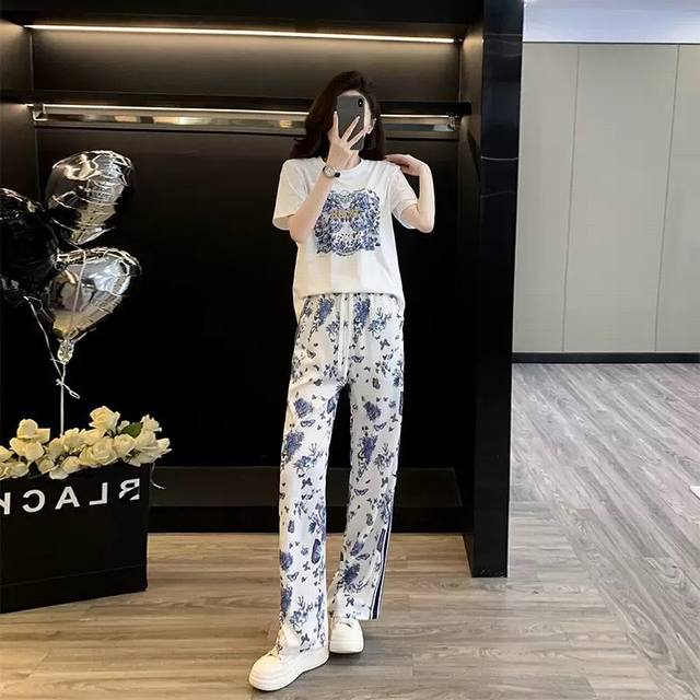 suit Fashionable Korean sports casual suit for women High-end new loose versatil