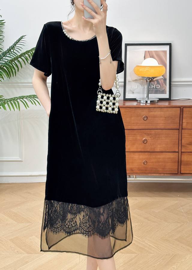 Dress High-strength solid color hem silk organza dress Size ~ S ~ Xxl