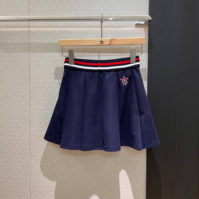 New recommended tennis series Kuang Lingling same striped ribbon splicing pleate