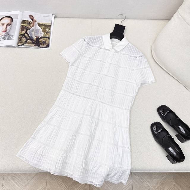 Ce 25Ss The latest French embroidery college style short-sleeved dress in spring