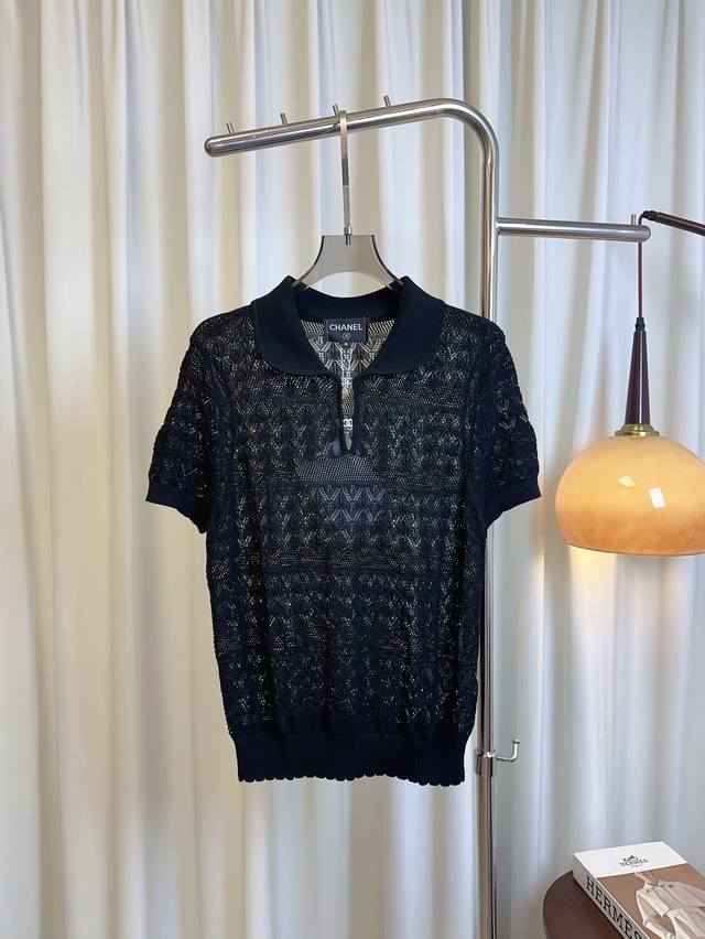 Ch**New style double C diamond button logo lapel Tencel top Customized Tencel fa
