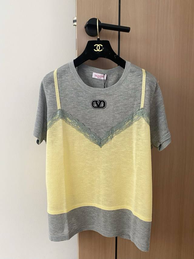 New summer three-color short-sleeved pattern logo embellishment upper body fashi