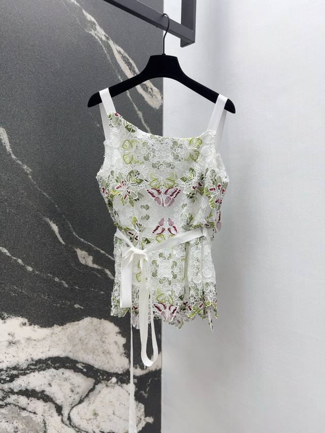 top skirt Cd 25Ss Spring and summer new product heavy butterfly lace water-solub